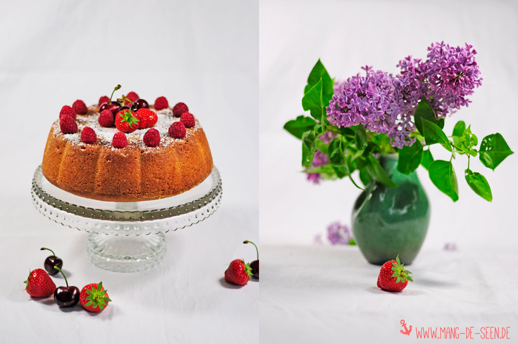Holunderblüten Kuchen und Flieder