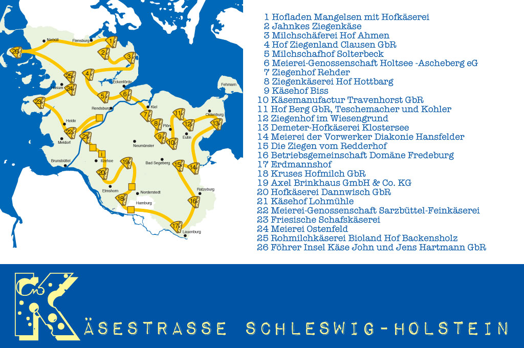 grafik von der Käsestrasse Schleswig-Holstein